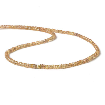 2.5-3mm Orangy Yellow Sapphire Faceted Rondelle Beads 19 inch 310 pieces