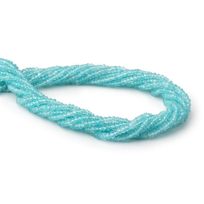 2.5-3mm Pool Blue Apatite Faceted Rondelle Beads 13.5 inch 175 pieces