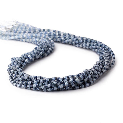 2.5-3mm White & Blue Sapphire Faceted Rondelle Beads 18 inch 233 pieces