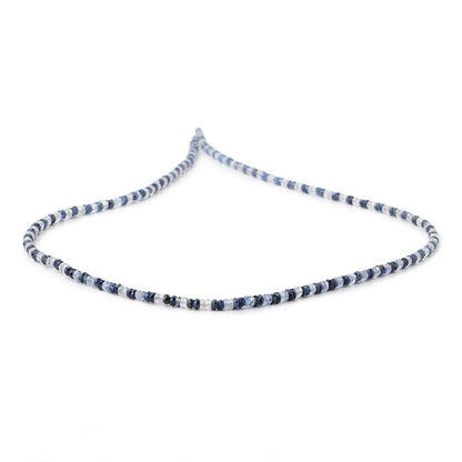 2.5-3mm White & Blue Sapphire Faceted Rondelles 18 inch 233 Beads