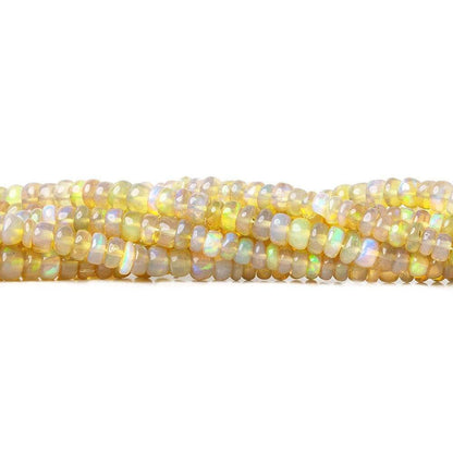2.5-4.5mm Golden Ethiopian Opal Plain Rondelle Beads 16 inch 210 pieces