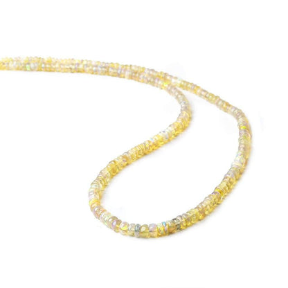 2.5-4.5mm Golden Ethiopian Opal Plain Rondelle Beads 16 inch 210 pieces
