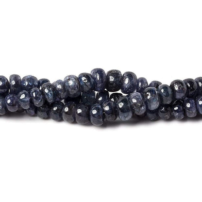 2.5 - 4mm Blue Sapphire Plain Rondelle Beads 18 inch 200 pieces