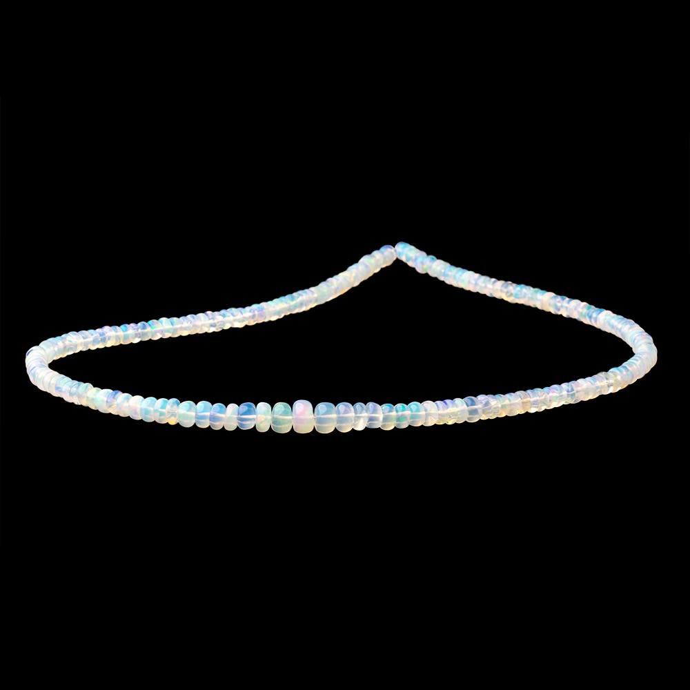 2.5-4mm Ethiopian Opal Plain Rondelle Beads 16 inch 168 pieces