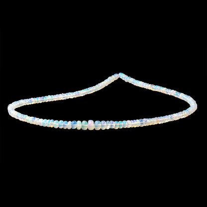 2.5-4mm Ethiopian Opal Plain Rondelle Beads 16 inch 168 pieces
