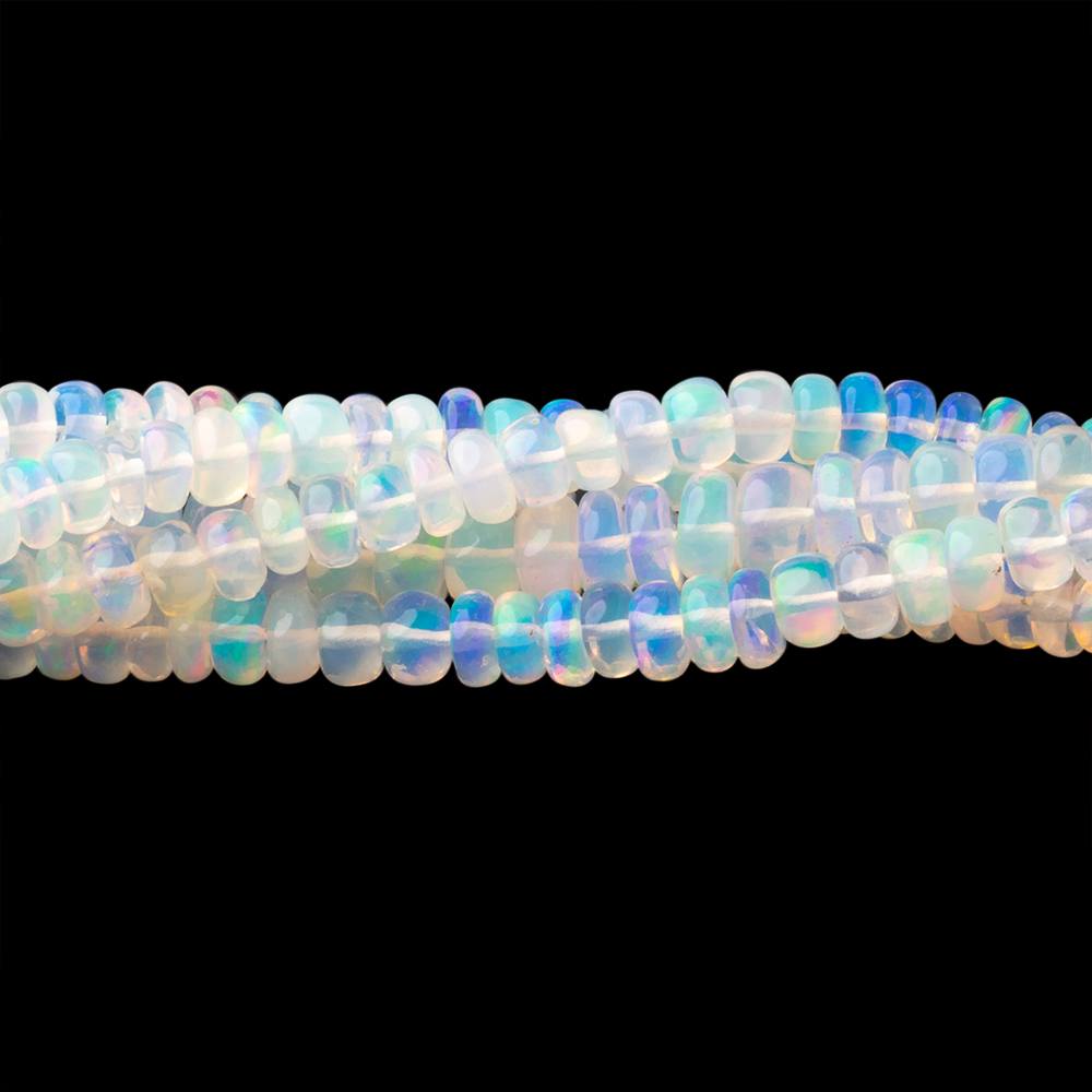 2.5-4mm Ethiopian Opal Plain Rondelle Beads 16 inch 168 pieces