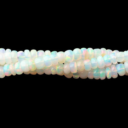 2.5-4mm Ethiopian Opal Plain Rondelle Beads 16 inch 185 pieces