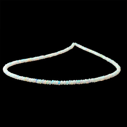 2.5-4mm Ethiopian Opal Plain Rondelle Beads 16 inch 185 pieces
