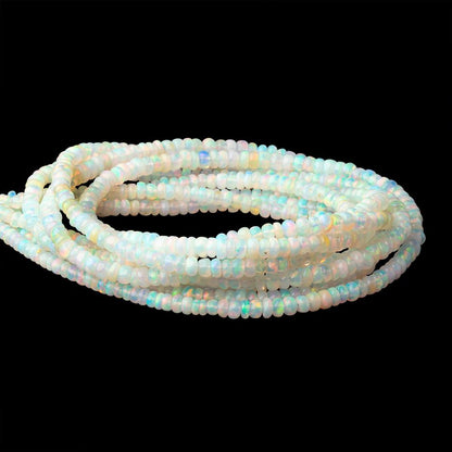 2.5-4mm Ethiopian Opal Plain Rondelle Beads 16 inch 185 pieces