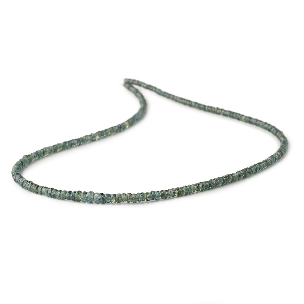2.5-4mm Forest Green Sapphire Faceted Rondelle Beads 17 inch 268 pieces