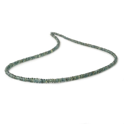 2.5-4mm Forest Green Sapphire Faceted Rondelle Beads 17 inch 268 pieces
