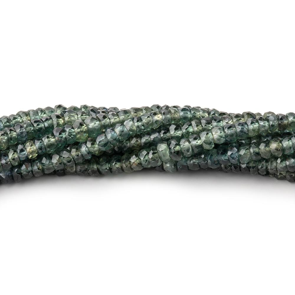 2.5-4mm Forest Green Sapphire Faceted Rondelle Beads 17 inch 268 pieces