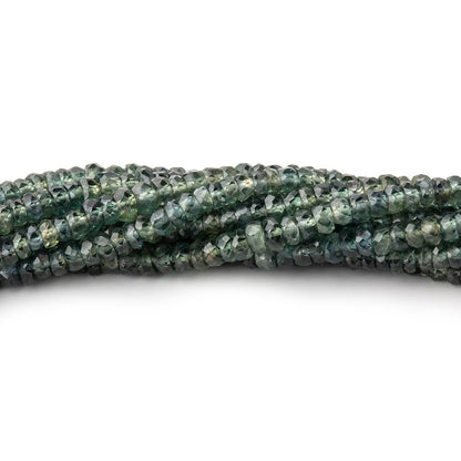 2.5-4mm Forest Green Sapphire Faceted Rondelle Beads 17 inch 268 pieces