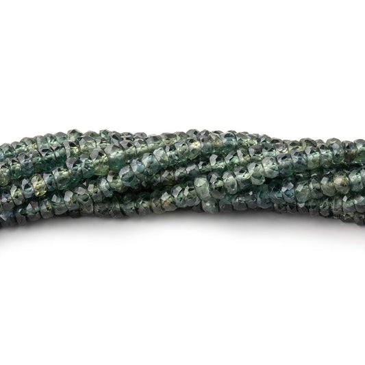 2.5-4mm Forest Green Sapphire Faceted Rondelle Beads 17 inch 268 pieces
