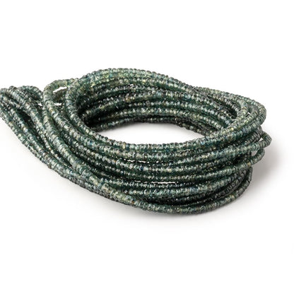 2.5-4mm Forest Green Sapphire Faceted Rondelle Beads 17 inch 268 pieces