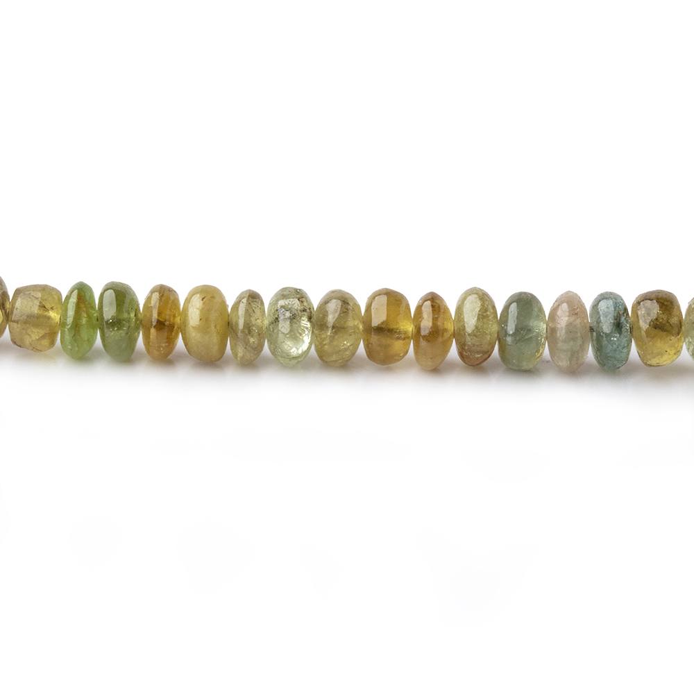 2.5-4mm Golden Green Tourmaline Plain Rondelle Beads 18 inch 220 pieces