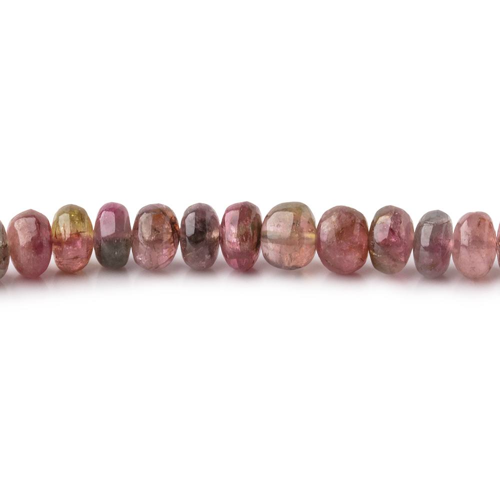 2.5-4mm Multi Color Tourmaline Plain Rondelles 18 inch 220 Beads