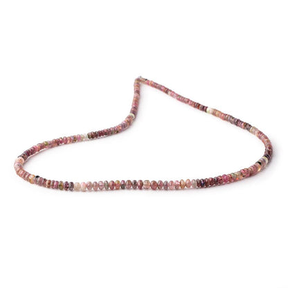 2.5-4mm Multi Color Tourmaline Plain Rondelles 18 inch 220 Beads
