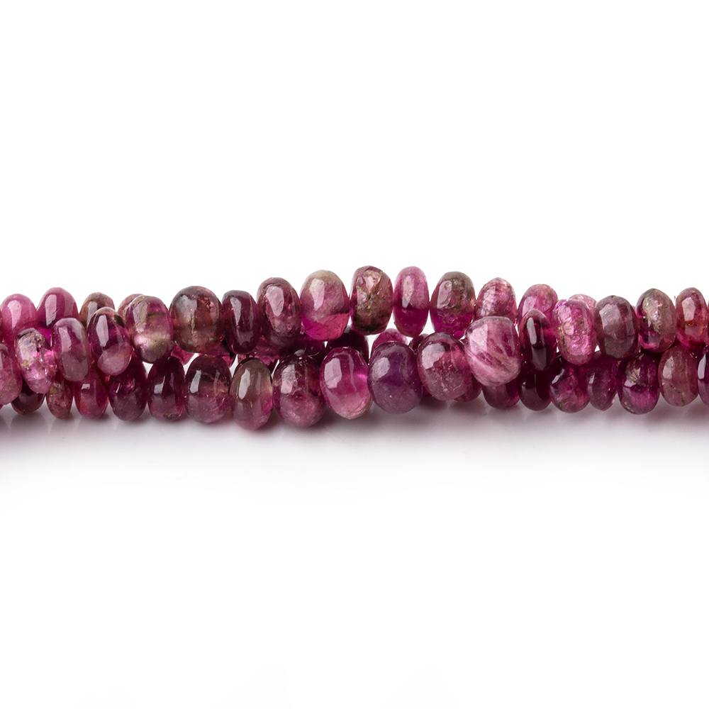 2.5-4mm Pink Tourmaline Plain Rondelles 18 inch 220 Beads