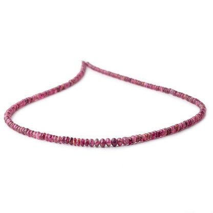 2.5-4mm Pink Tourmaline Plain Rondelles 18 inch 220 Beads