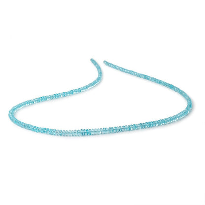 2.5-4mm Pool Blue Apatite Plain Rondelle Beads 18 inch 236 pieces AA