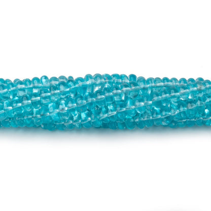 2.5-4mm Pool Blue Apatite Plain Rondelle Beads 18 inch 236 pieces AA