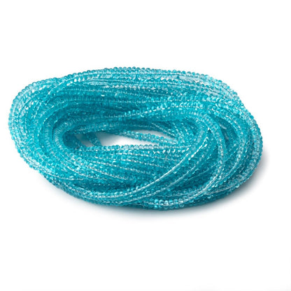 2.5-4mm Pool Blue Apatite Plain Rondelle Beads 18 inch 236 pieces AA