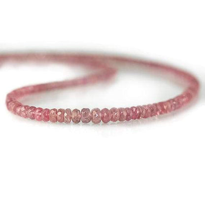 2.5-4mm Ruby Faceted Rondelles 16 inch 207 pieces