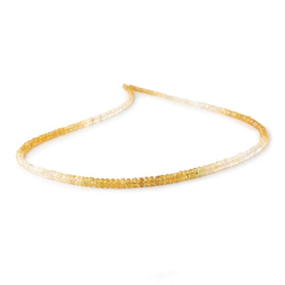 2.5-4mm Shaded Yellow Sapphire Faceted Rondelle Beads 15 inch 230 pieces
