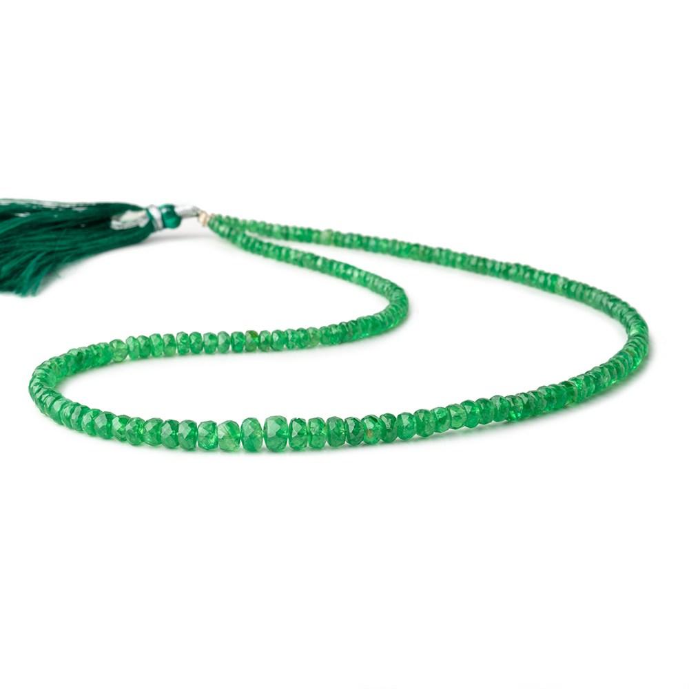 2.5-5.5mm Tsavorite Garnet Faceted Rondelle Beads 16 inch 184 pieces AA