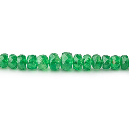 2.5-5.5mm Tsavorite Garnet Faceted Rondelle Beads 16 inch 184 pieces AA