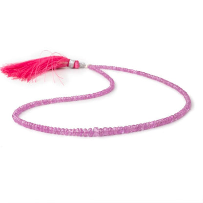 2.5-5.5mm Burmese Ruby Faceted Rondelle Beads 16 inch 200 pieces