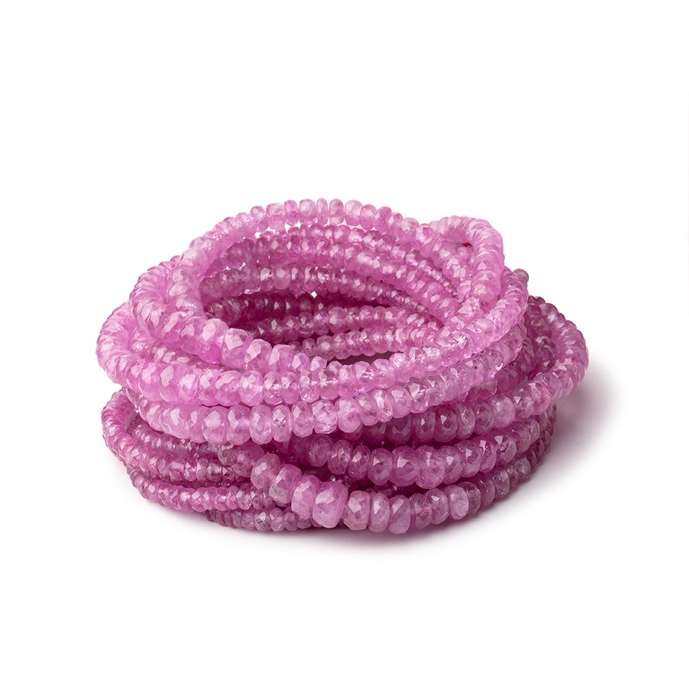 2.5-5.5mm Burmese Ruby Faceted Rondelle Beads 16 inch 200 pieces