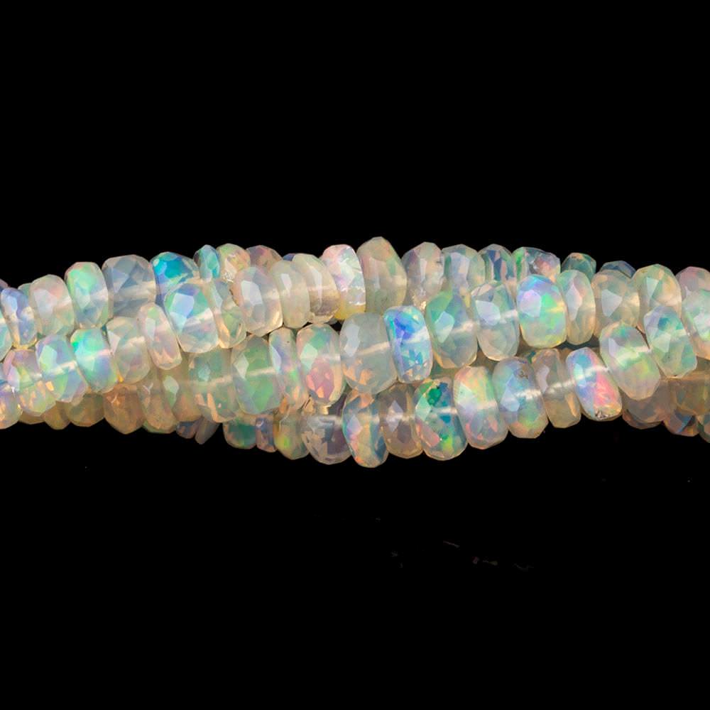 2.5-5mm Ethiopian Opal faceted rondelles 18 inch 275 beads