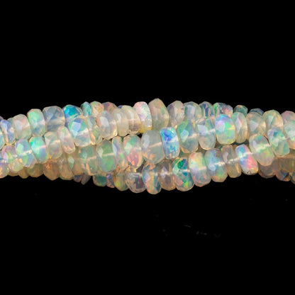 2.5-5mm Ethiopian Opal faceted rondelles 18 inch 275 beads