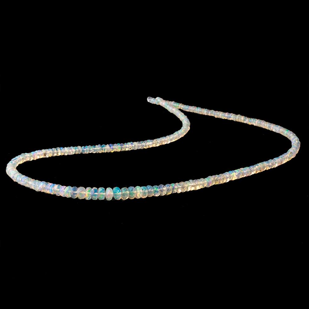 2.5-5mm Ethiopian Opal faceted rondelles 18 inch 275 beads