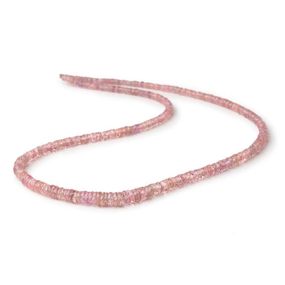 2.5-5mm Grapefruit Pink Sapphire Faceted Heishi Beads 17.5 inch 340 pieces AAA