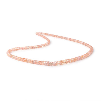 2.5-5mm Peach Sapphire Faceted Heishi Beads 17 inch 356 pieces AAA