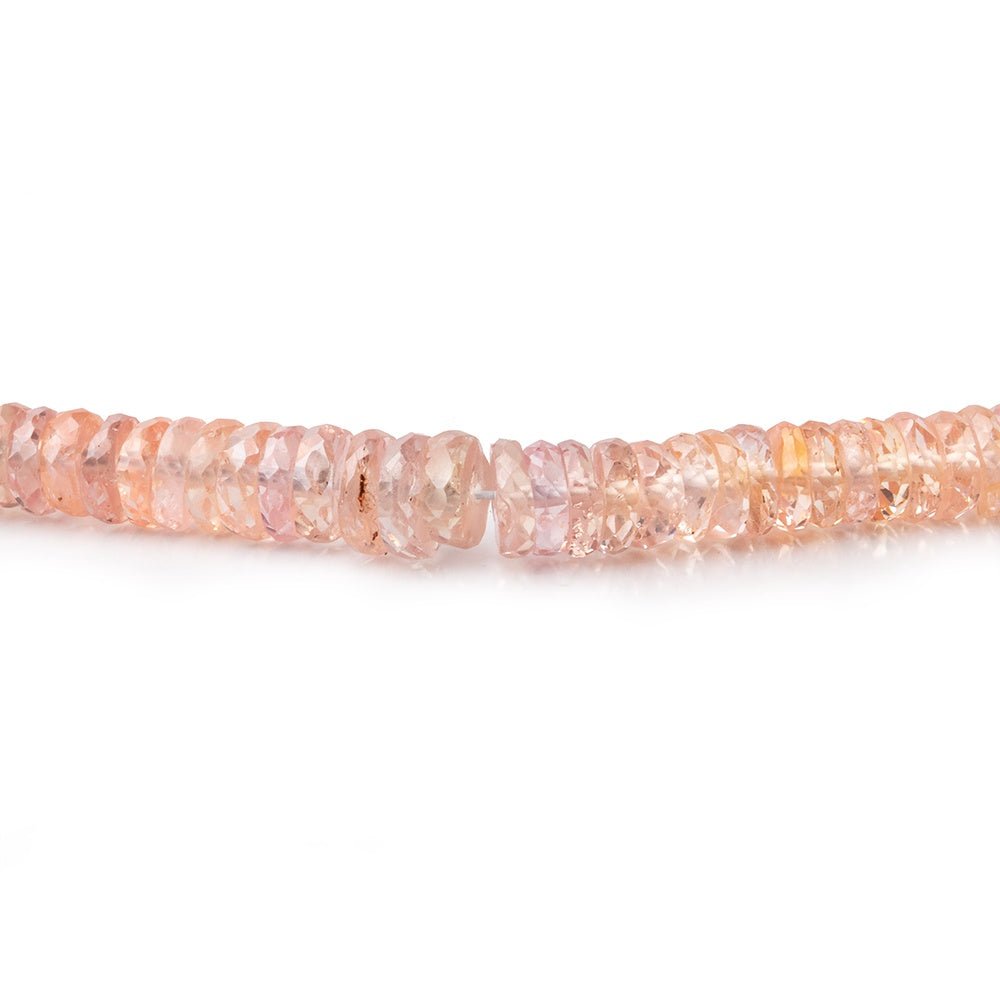 2.5-5mm Peach Sapphire Faceted Heishi Beads 17 inch 356 pieces AAA