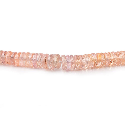 2.5-5mm Peach Sapphire Faceted Heishi Beads 17 inch 356 pieces AAA