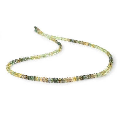 2.5-5mm Shaded Green Tourmaline Plain Rondelle Beads 18 inch 215 pieces AAA