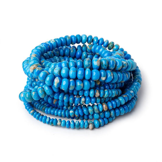 2.5-6mm Ceruleite Plain Rondelle Beads 17.5 inch 166 pieces AA