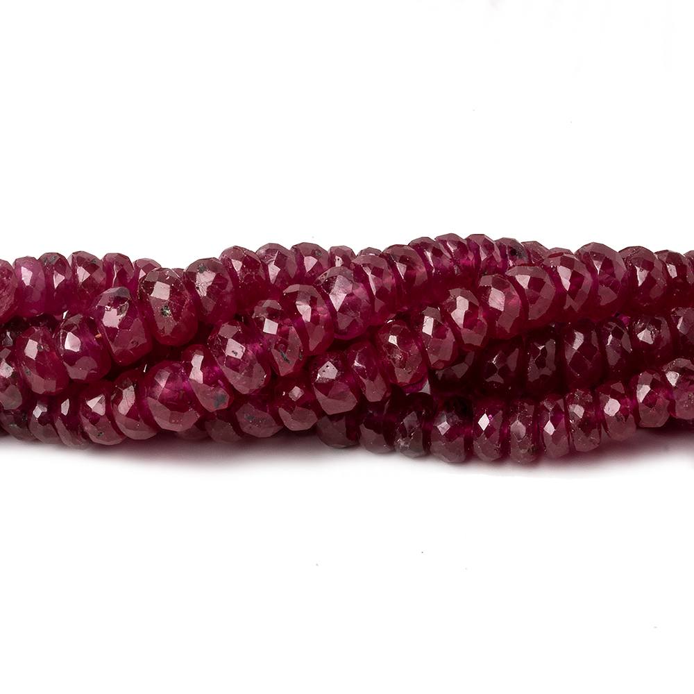 2.5-6mm Ruby faceted rondelle beads 16 inch 200 pieces