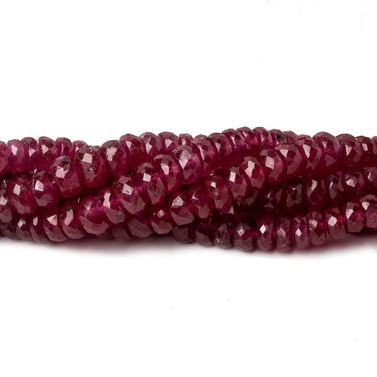 2.5-6mm Ruby faceted rondelle beads 16 inch 200 pieces