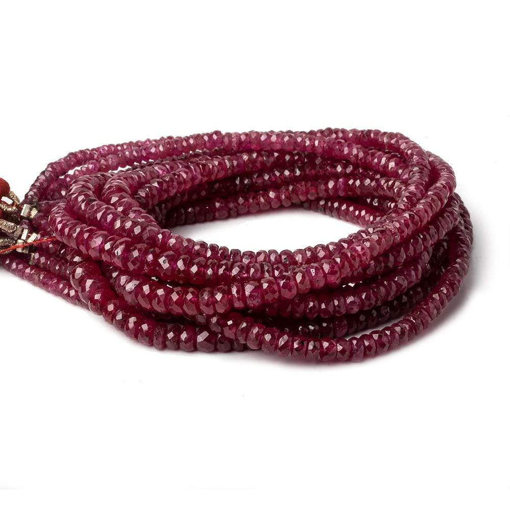 2.5-6mm Ruby faceted rondelle beads 16 inch 200 pieces