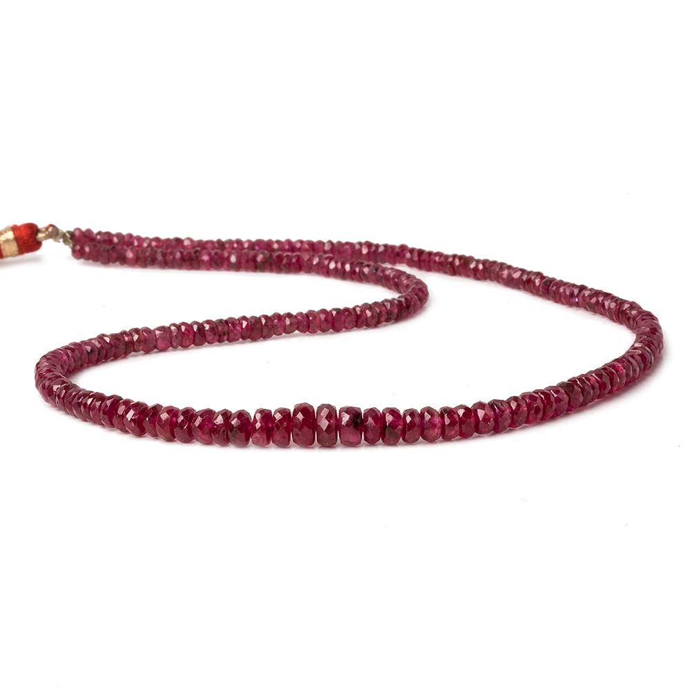 2.5-6mm Ruby faceted rondelle beads 16 inch 200 pieces