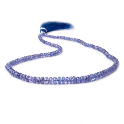 2.5-6mm Tanzanite Faceted Rondelle Beads 15 inch 154 pieces AA