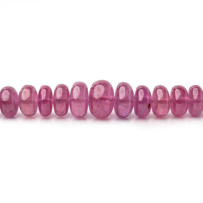 2.5-7mm Ruby Plain Rondelle Beads 16 inch 172 pieces