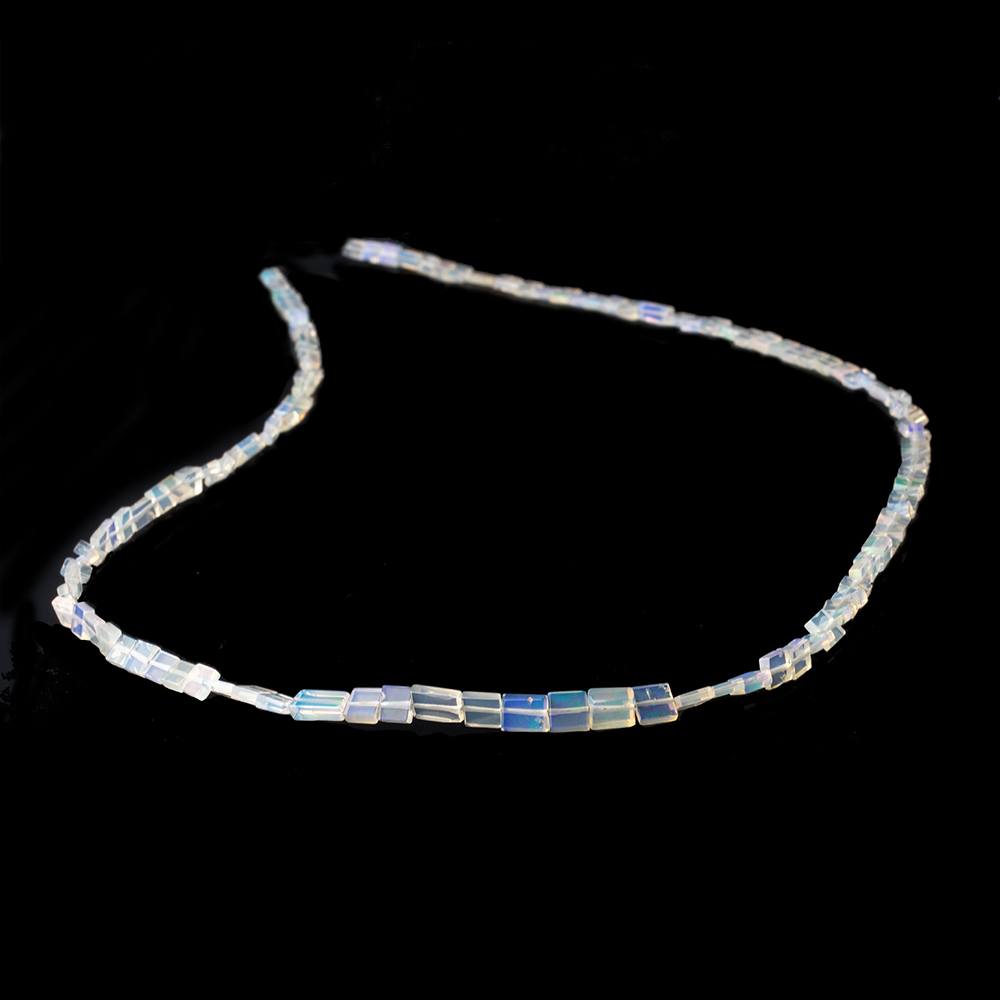 2.5-8mm Ethiopian Opal Plain Rectangle Beads 18 inch 105 pieces