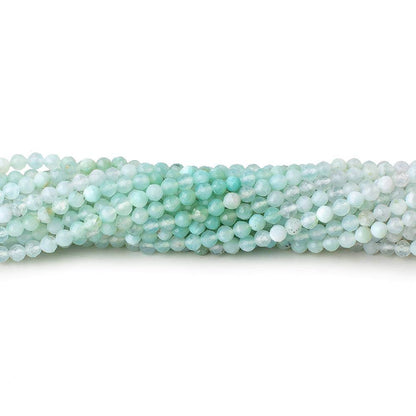 2.5 mm Blue Peruvian Opal Micro Faceted Round Beads 16 inch 155 pieces